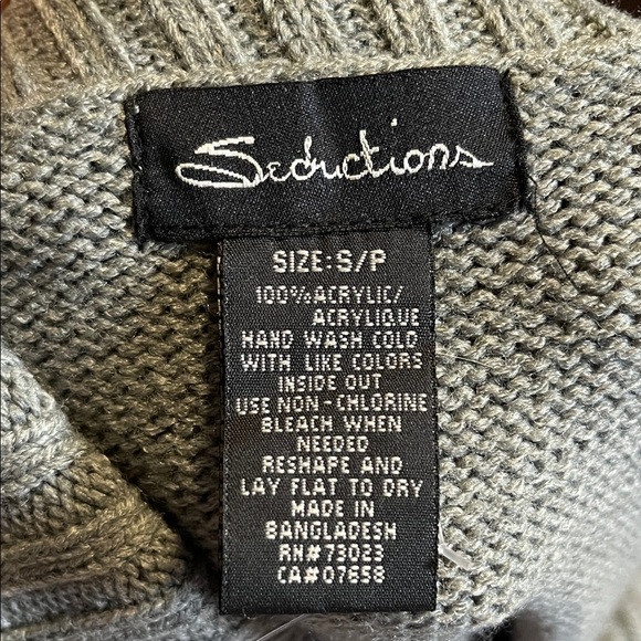 Seductions Chic Olive Cowl Neck Sweater Dress - Picture 2 of 2